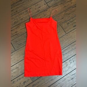 Zara Bold Red bodycon Dress size Large